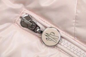 Mxxcler Barante Glossy Cinched-Waist Hooded Down Jacket #MX-005 Pink Zipper puller