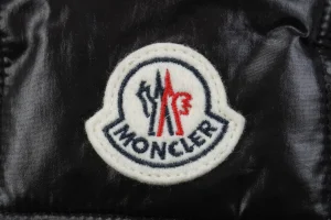 Mxxcler Barante Glossy Cinched-Waist Hooded Down Jacket #MX-005 Black Brand label