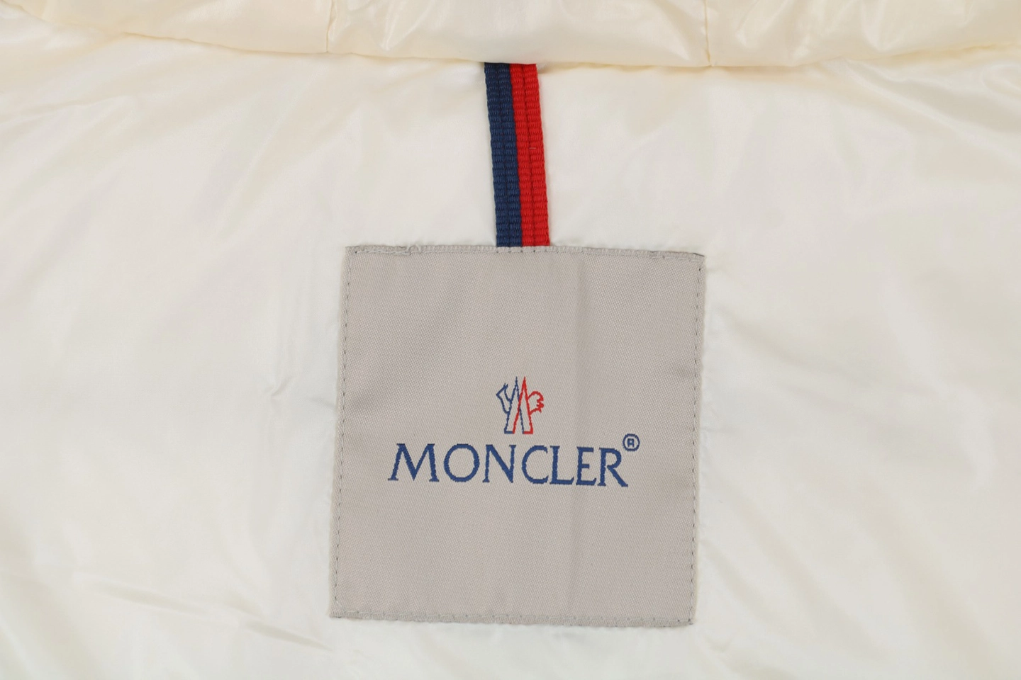 Mxxcler Barante Glossy Cinched-Waist Hooded Down Jacket #MX-005 White Brand label