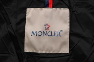 Mxxcler Boedic Belted Fur-Trim Hooded Long Down Jacket Black Brand label