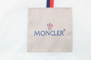 Mxxcler Boedic Belted Fur-Trim Hooded Long Down Jacket White Brand label