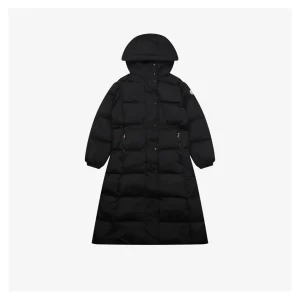 Mxxcler Chamer Long Hooded Down Jacket Black Front view