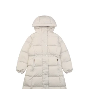 Mxxcler Chamer Long Hooded Down Jacket White