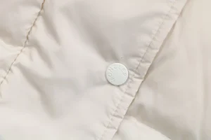 Mxxcler Chamer Long Hooded Down Jacket White Button