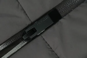 Mxxcler Fusain Short Down Puffer Jacket Grey Zipper puller