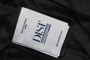 Mxxcler Fusain Short Down Puffer Jacket Black Wash label