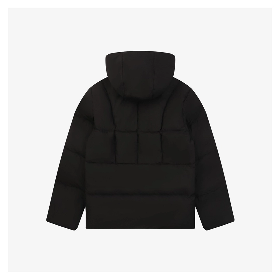 Mxxcler Fusain Short Down Puffer Jacket Black Back view