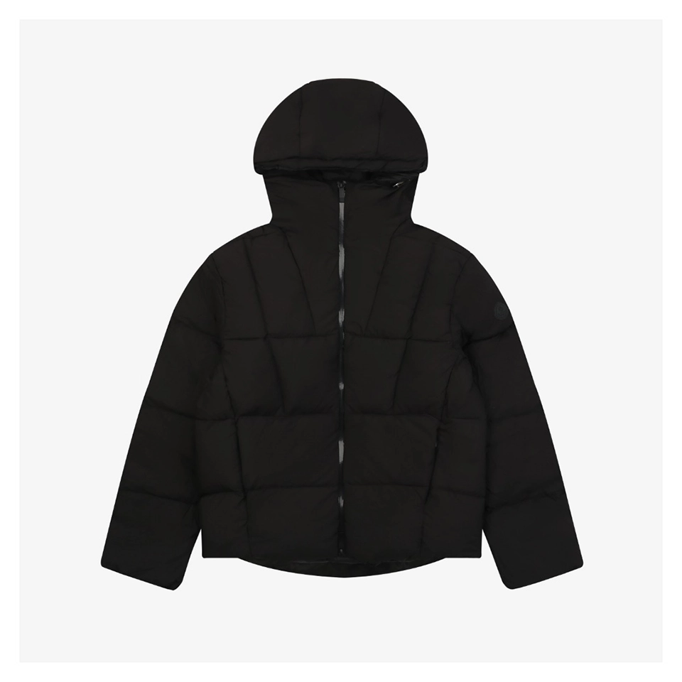 Mxxcler Fusain Short Down Puffer Jacket Black Front view