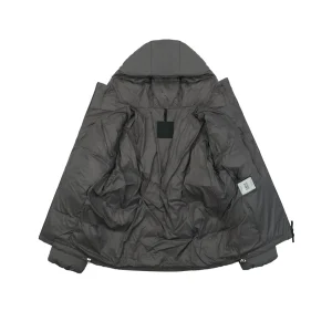 Mxxcler Fusain Short Down Puffer Jacket Grey Lining