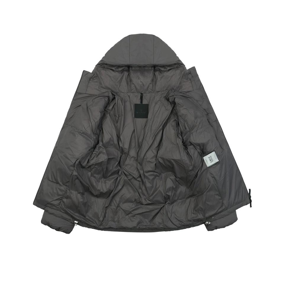 Mxxcler Fusain Short Down Puffer Jacket Grey Lining
