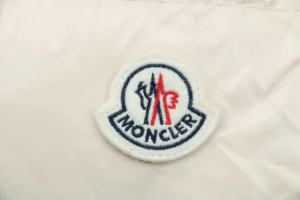 Mxxcler Glareins Woven-Trim Hooded Down Jacket #MS-598 White Brand label