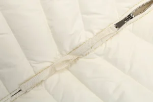 Mxxcler Irregular Panel Quilted Down Jacket White Zipper puller