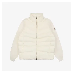 Mxxcler Irregular Panel Quilted Down Jacket White Front view