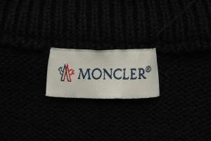 Mxxcler Knit Sleeve Down with Logo Patch Jacket Black Brand label
