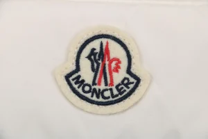 Mxxcler Knit Sleeve Down with Logo Patch Jacket White Brand