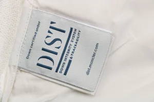 Mxxcler Knit Sleeve Down with Logo Patch Jacket White Wash label