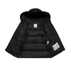 Mxxcler Laichefur Fur-Trim Hooded Down Jacket #MX-31 Black Lining
