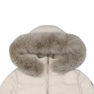 Mxxcler Laichefur Fur-Trim Hooded Down Jacket #MX-31 White