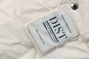 Mxxcler Vouglans Stand Collar Wide-Fit Down Jacket White Wash label