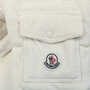 Mxxcler Yvoire Velvet Hooded Down Jacket #509 White Pocket