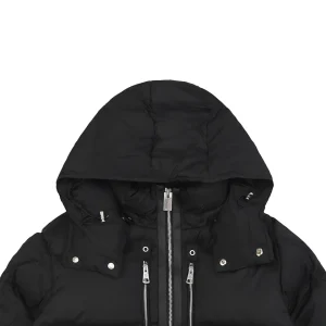 Mxxcler x 1017 ALYX 9SM Triple-Zip Hooded Down Jacket Black