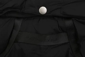 Mxxcler x 1017 ALYX 9SM Triple-Zip Hooded Down Jacket Black Brand label