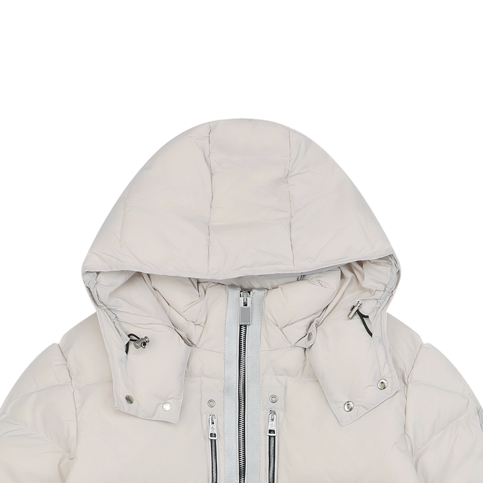 Mxxcler x 1017 ALYX 9SM Triple-Zip Hooded Down Jacket White