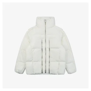 Mxxcler x Willow Smith Triple-Zip Down Jacket #MX-008 White Front view