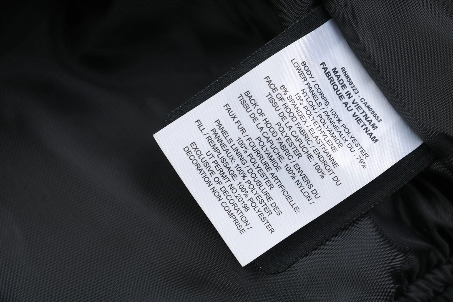 Nike × Drake NOCTA Colorblock Hooded Padded Jacket Wash label