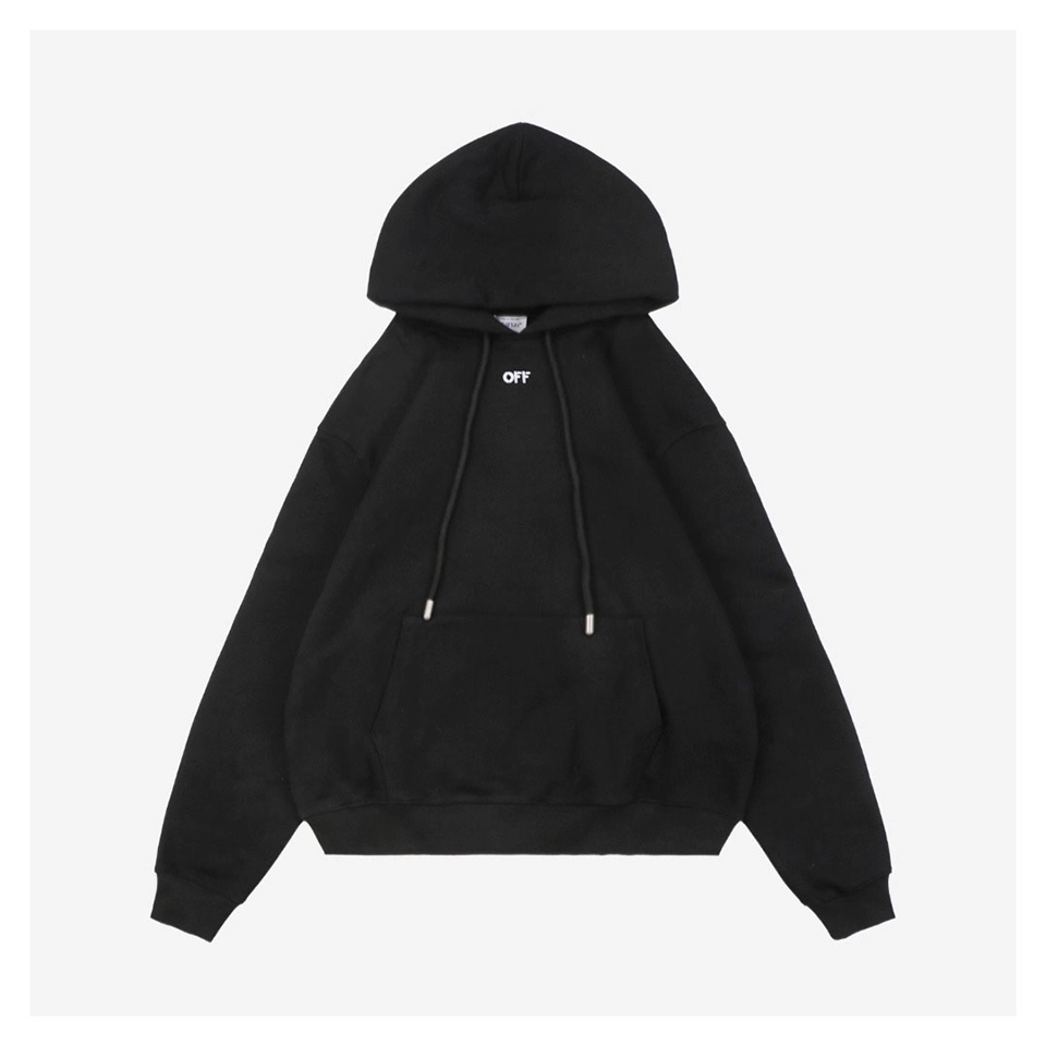 Off-White Tonal Anchor Arrows Embroidered Hoodie Front view