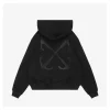 Off-White Tonal Anchor Arrows Embroidered Hoodie