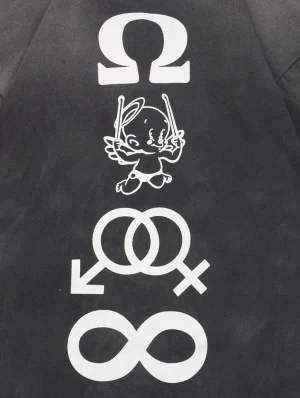 Saint Michael Candle Graphic Vintage Washed Shirt Back Print