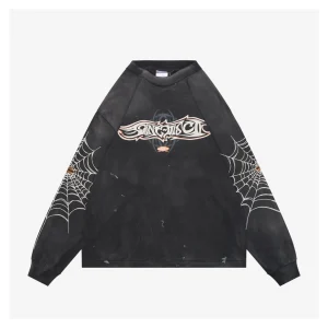 Saint Michael Spider Web Graphic Shirt Front view