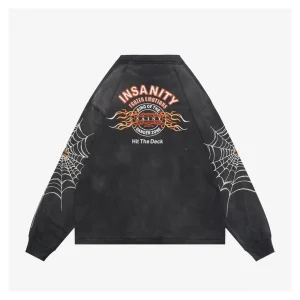 Saint Michael Spider Web Graphic Shirt Back view