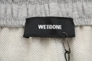We11done Distressed Letter Sweatpants Brand label