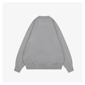 We11done Pearl W Logo Cotton Cardigan Grey Back view
