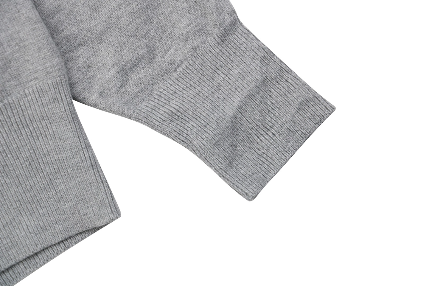 We11done Pearl W Logo Cotton Cardigan Grey Cuff