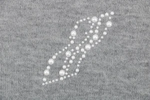 We11done Pearl W Logo Cotton Cardigan Grey Brand