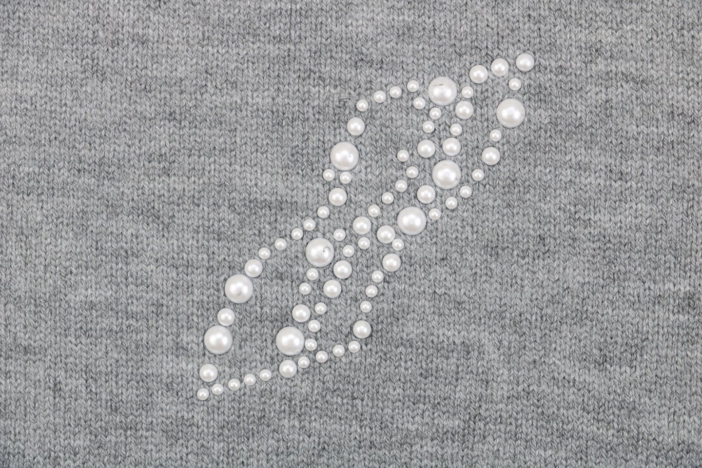 We11done Pearl W Logo Cotton Cardigan Grey Brand