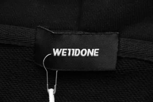 We11done Rhinestone Logo Hoodie Jacket Brand label