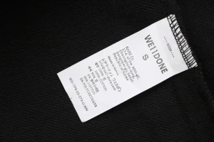 We11done Rhinestone Logo Hoodie Jacket Wash label
