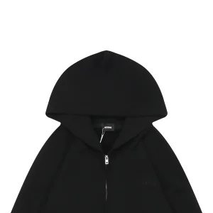 We11done Rhinestone Logo Hoodie Jacket