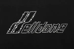 We11done Rhinestone Logo Hoodie Jacket Back Brand