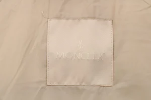 Mxxcler Dual-Zip Side Pocket Hooded Down Jacket Beige Brand label