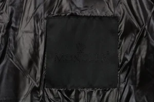 Mxxcler Dual-Zip Side Pocket Hooded Down Jacket Black Brand label