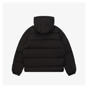 Mxxcler Dual-Zip Side Pocket Hooded Down Jacket Black Back view