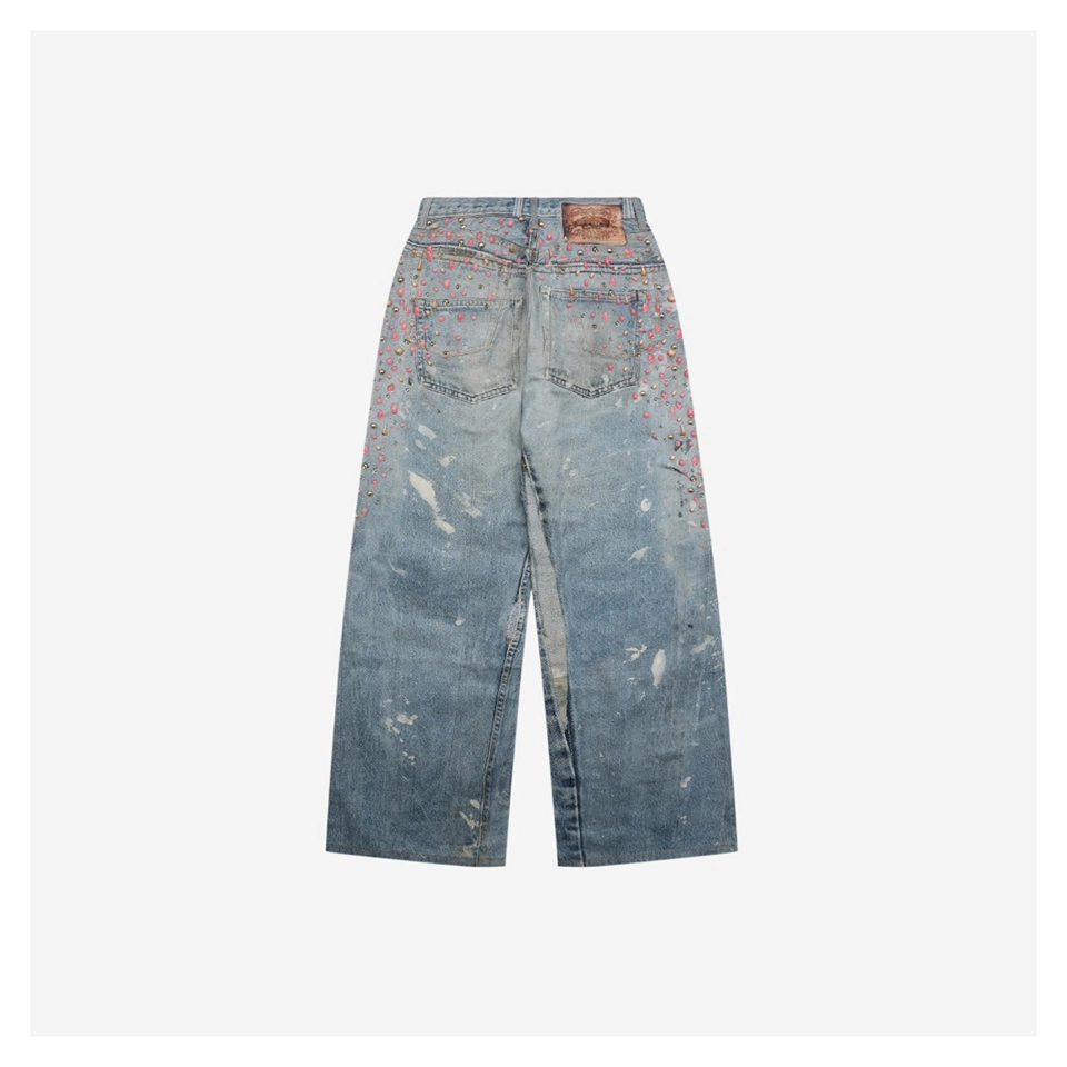 Acne Studios Minami-Aoyama Exclusive 3D Studded Denim Pants Back view