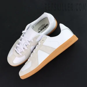 Adidas BW Army “White Chalk” top-down view showing clean white upper and suede panels