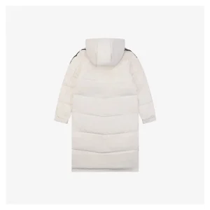 Adidas Three-Stripes Hooded Long Down Jacket White Back view