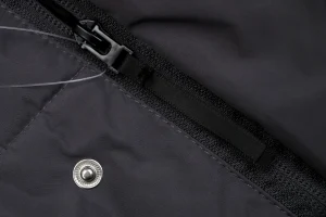 Adidas Three-Stripes Hooded Long Down Jacket Grey Zipper puller